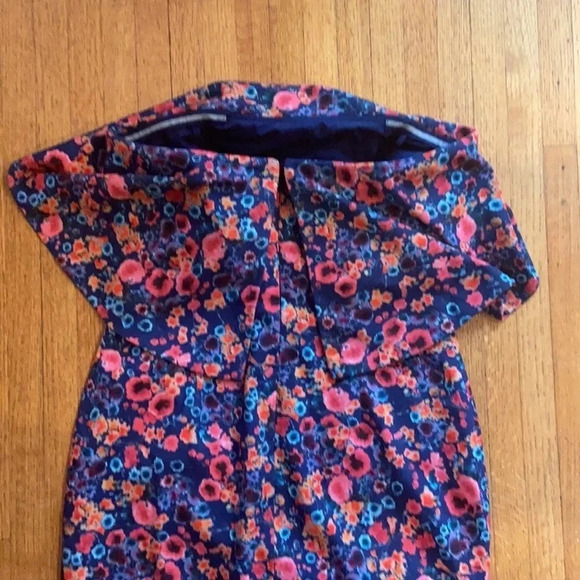 Badgley Mischka floral strapless dress - size 8 - Picture 4 of 4